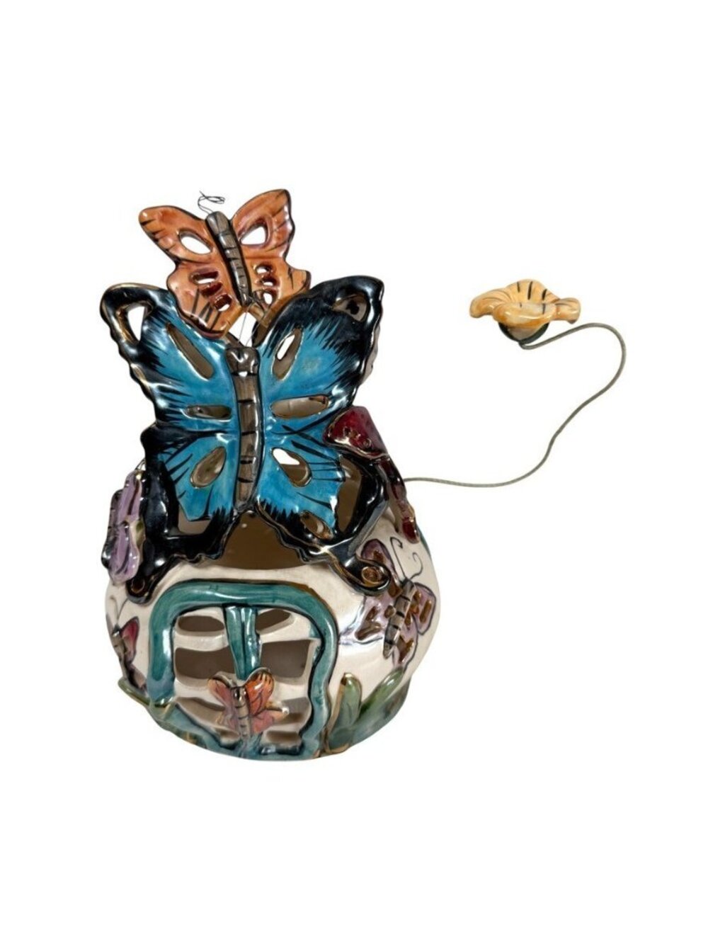 Blue Sky Clayworks Fairy Tale Butterfly Tea Light House By Heather Goldminc 2002